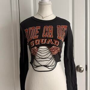 Windsor Grunge Cut Out Fitted Lightweight LongSleeve Size Medium